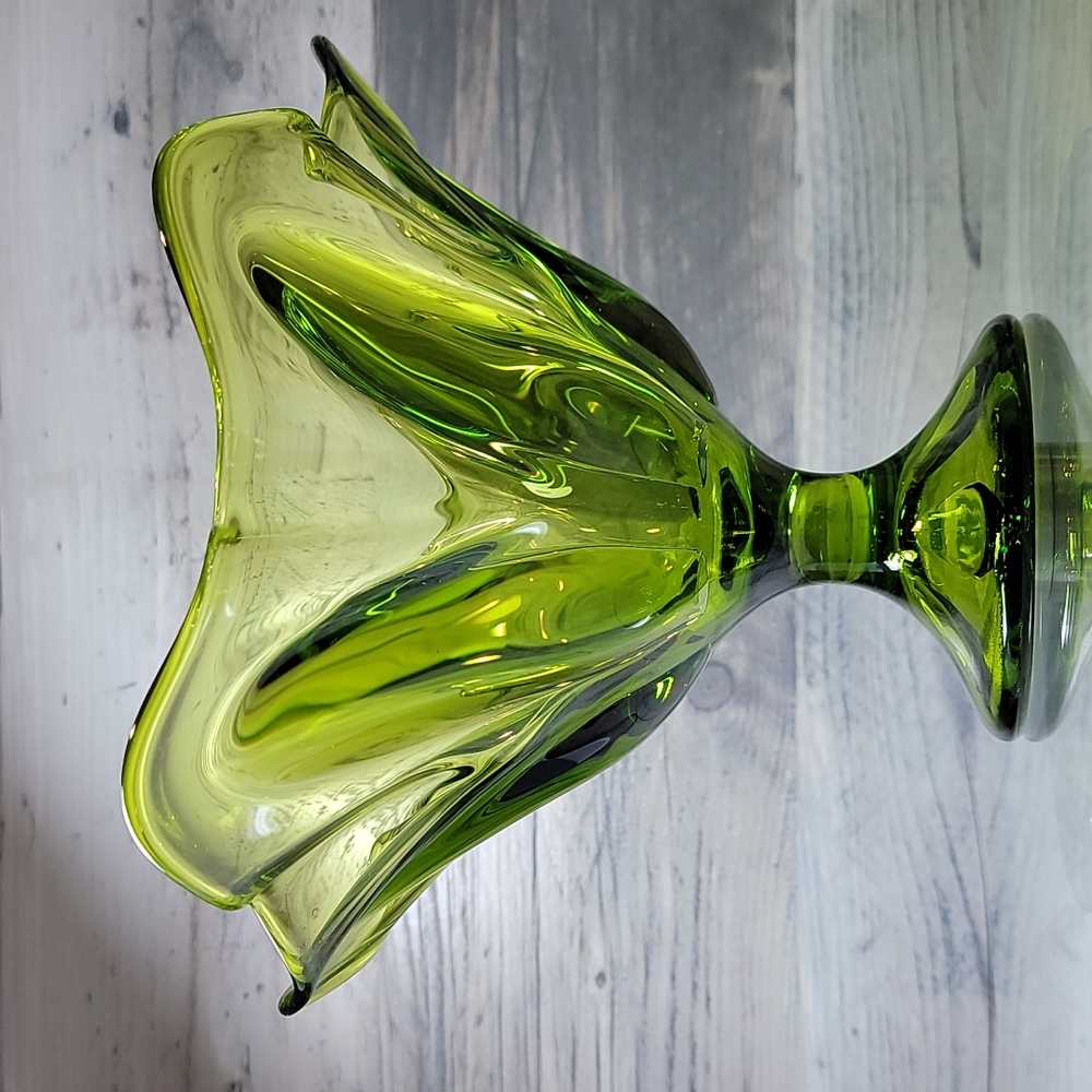 Send Me Offers! Vintage Viking Epic Plant Element Footed Center Crystal Bowl